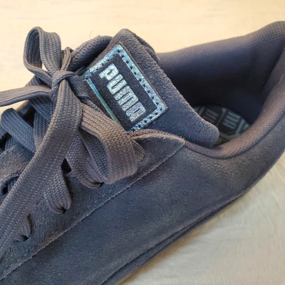 Puma Men's Suede Navy Sneakers - Picture 7 of 8